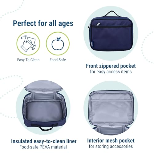 Wildkin Kids Insulated Lunch Box – Durable and Reusable for School & Travel - Whale Blue - Image 4
