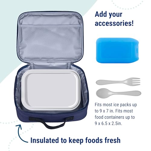 Wildkin Kids Insulated Lunch Box – Durable and Reusable for School & Travel - Whale Blue - Image 5