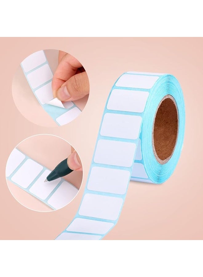 1 Roll / 1000pcs  White Rectangle Stickers Labels, Self-Adhesive Writable Container Sticker Blank Removable Labels for Containers Storage Bins Jars Bottles and Office Supplies - Image 4