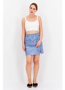 The Frolic Women Solid Mini Skirt, Light  - Image 3