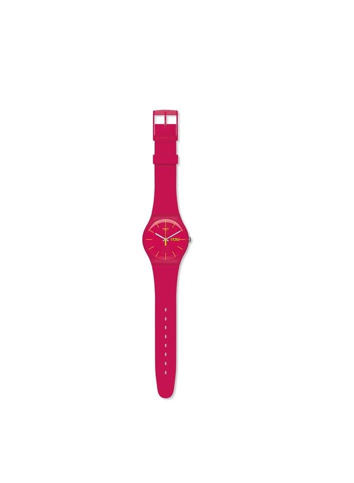 Swatch Unisex Rubine Rebel Quartz Movement Water Resistant Wrist Watch - 41 Mm - Image 2