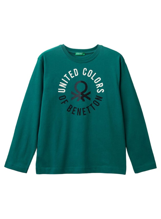 Benetton Boys Printed Crew neck t-shirt For Kids - Image 1