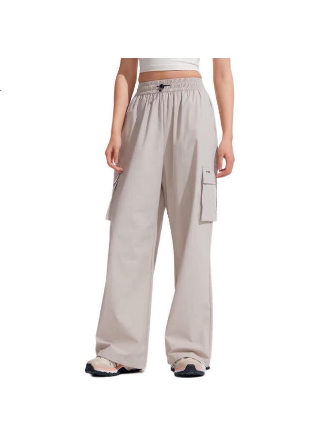 Vvc Women'S Casual Pants Spring/Summer Sunscreen Work Pants Wide Leg Dual-Use Quick-Drying Cool Feeling Patrol Light Khaki L - Image 1