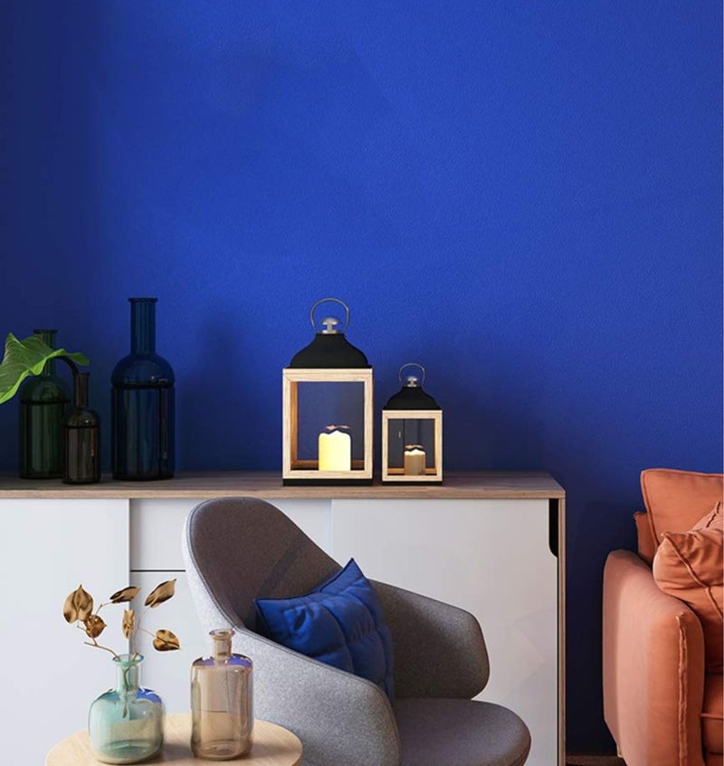 Cosmos Star™ Self Adhesive Vinyl Wallpaper Waterproof Decorative Self Adhesive Vinyl Wallpaper for Kitchen Cabinet Furniture Counter top (24 x 50 inch, Royl Blue Mat WP) - Image 3