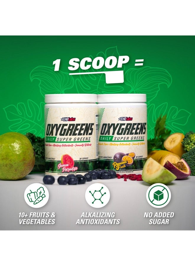 EHP Labs OxyGreens Super Greens Powder - Spirulina & Chlorella Superfood, Green Juice Powder & Greens Supplements with Prebiotic Fibre, Antioxidants & Immunity Support, 30 Serves (Strawb. Margarita) - Image 4