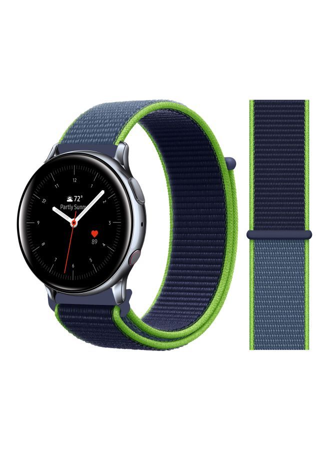 NIBEMINENT Replacement Band For Samsung Active 2 40/44mm Blue/Neon Lime Green - Image 2