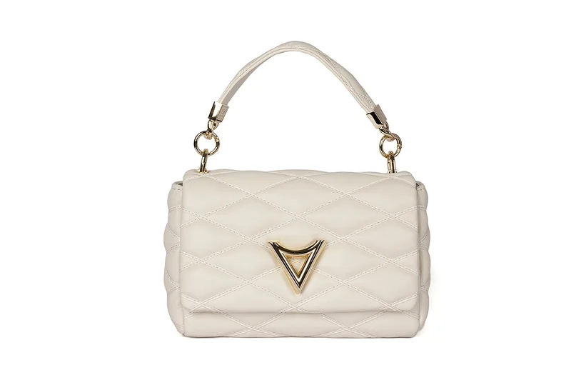 كابلي حقيبة يد من الجلد الصناعي بتصميم الكويلتينغ