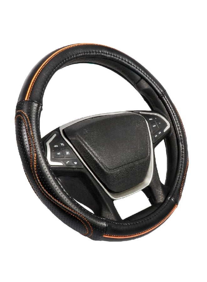 أوتو سمارت غطاء عجلة القيادة للسيارة مصنوع من البي في سي بتصميم مريح بالألوان الأسود والأحمر بأبعاد 1.664 × 46.4 × 45.2 سم، T27420