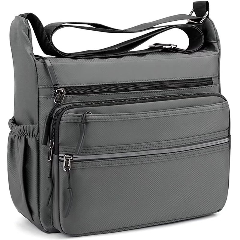 Mudono Messenger Bag for Men Nylon Waterproof Shoulder Bag Large Multi-pocket Crossbody Bag Daily Travel Work Bag Lightweight Satchel - Image 1