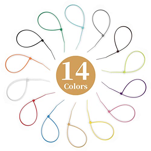 Yi-gog Zip Wire Ties 700Pcs Small Colored 8 Inch Cable Zip Ties with Cable Mounts Nylon Zip Cable Ties Self-Locking Tie Wraps Perfect for Home Garden Garage Workshop - Image 4