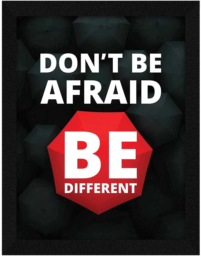 ArtX Motivational Quote Wall Frame - Be Different - Image 1