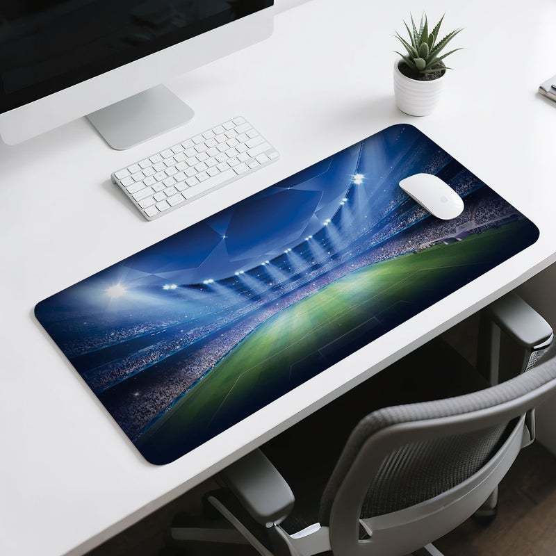 A Stunning Mouse Pad Featuring A Brightly Lit Football Field In Mix Color 31.5 15.7 Inches Perfect For Gaming Office Use And Great Gift For Friends And Family - Image 1