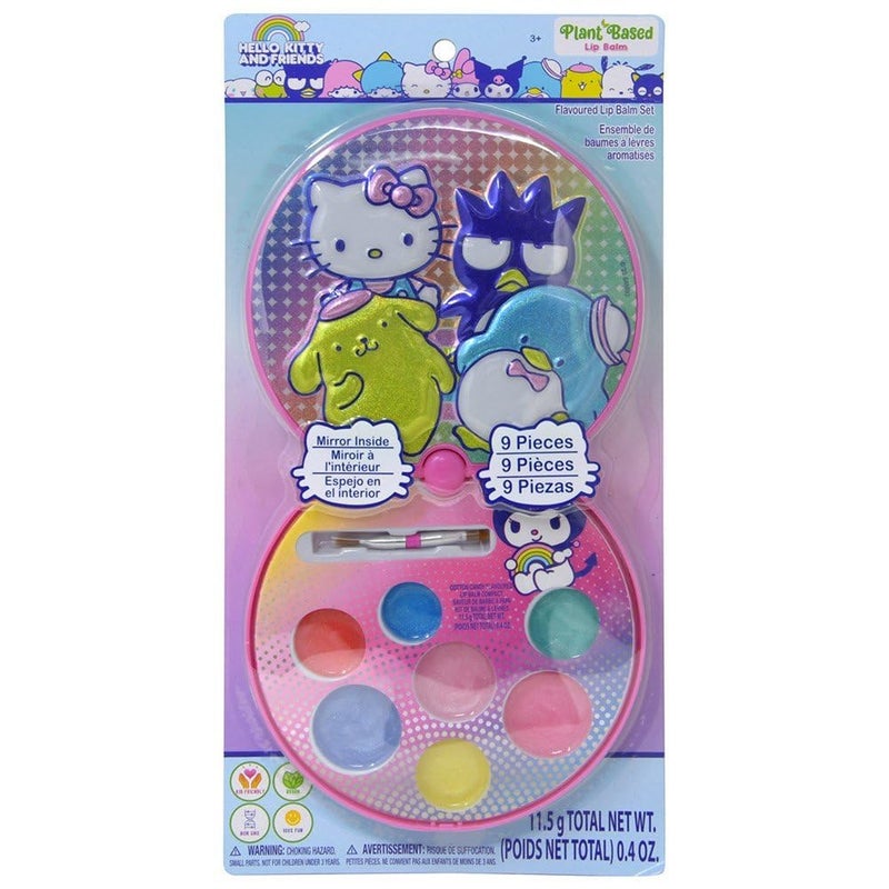 Hello Kitty and Friends Plant Based Lip Balm Set with Mirror  Kids Friendly
