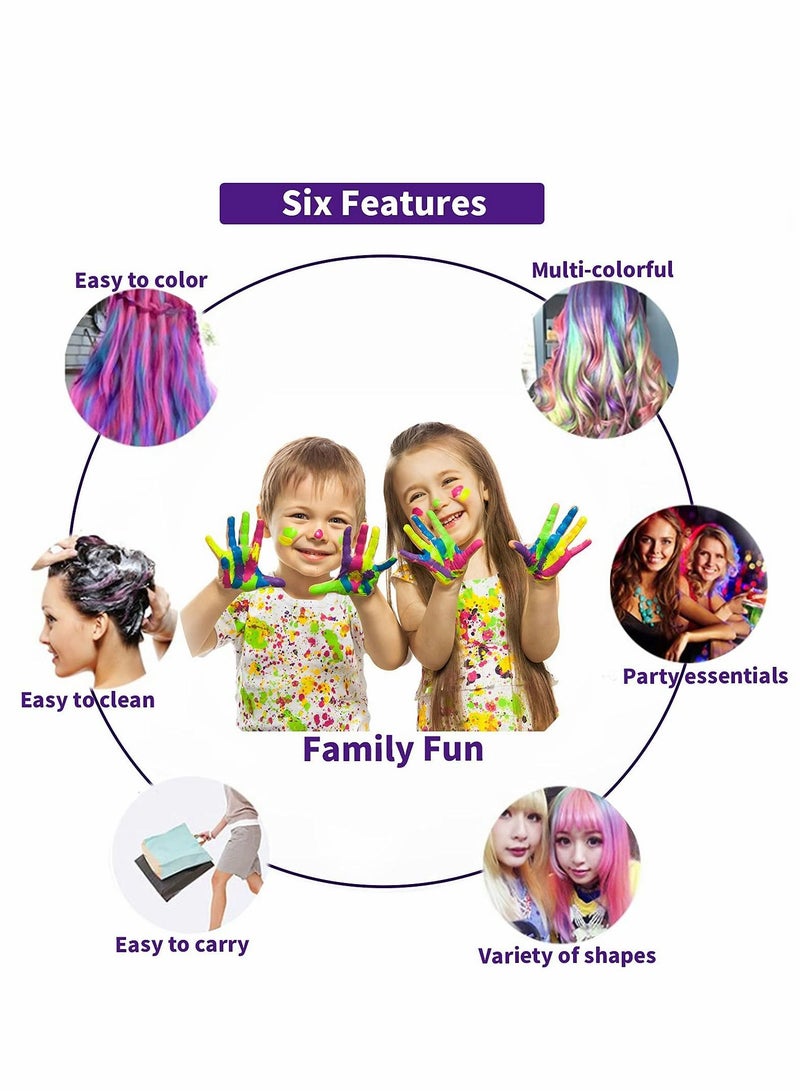 SYOSI طباشير الشعر، طباشير الشعر للفتيات، لون شعر مؤقت، 22 قطعة صبغة شعر، أقلام صبغ لون شعر ساطعة مؤقتة، لون شعر قابل للغسل، آمن للأطفال والمراهقين، هدايا عيد ميلاد رائعة للفتيات والفتيان - Image 5