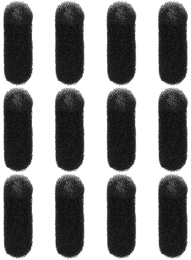 مجموعة CREATCABIN المكونة من 12 قطعة من إسفنج فلتر حوض السمك، لون أسود، مقاس 0.87 بوصة، بديل لغطاء إسفنجي ناعم للفلتر المسبق، ملحقات لأحواض أسماك الزينة الصغيرة والروبيان، واقي مدخل الماء - Image 1