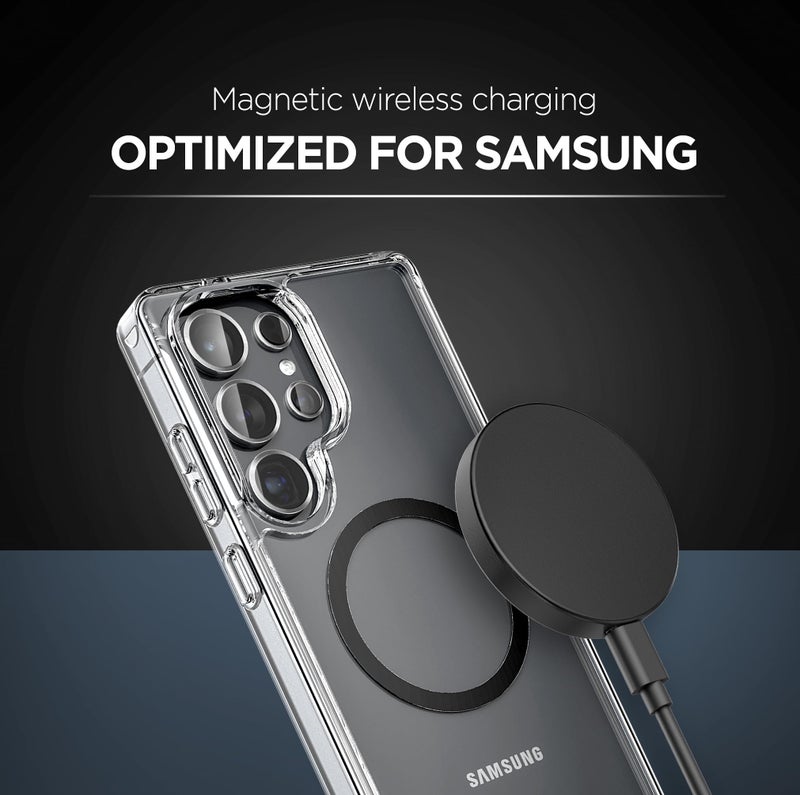 Galvanox Magnetic Wireless Charger for Samsung Galaxy Phones with Fast Charging (25W PPS) Power Adapter, 10ft Cable (S25 Ultra, S25 Plus/ S24 Ultra), Black - Image 3