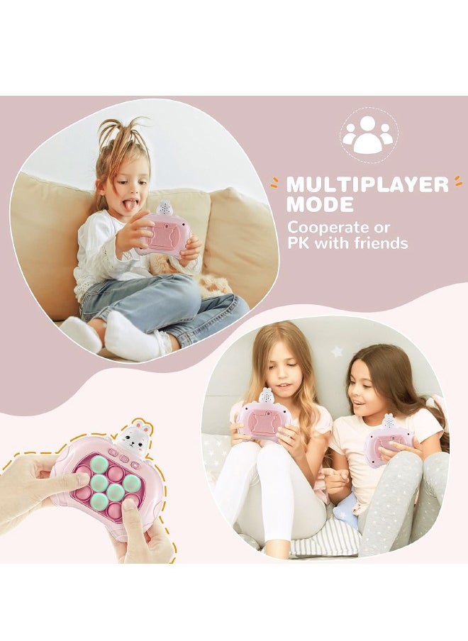 POP Pop Fidget Games for Kids, Handheld Quick Push Bubble Toy, Push Bubble Pop Puzzle Game, 4 Modes, More Challenging Travel Portable Puzzle Game Machine for Kids Girl Boy Birthday Gift（Rabbit）  - Image 4