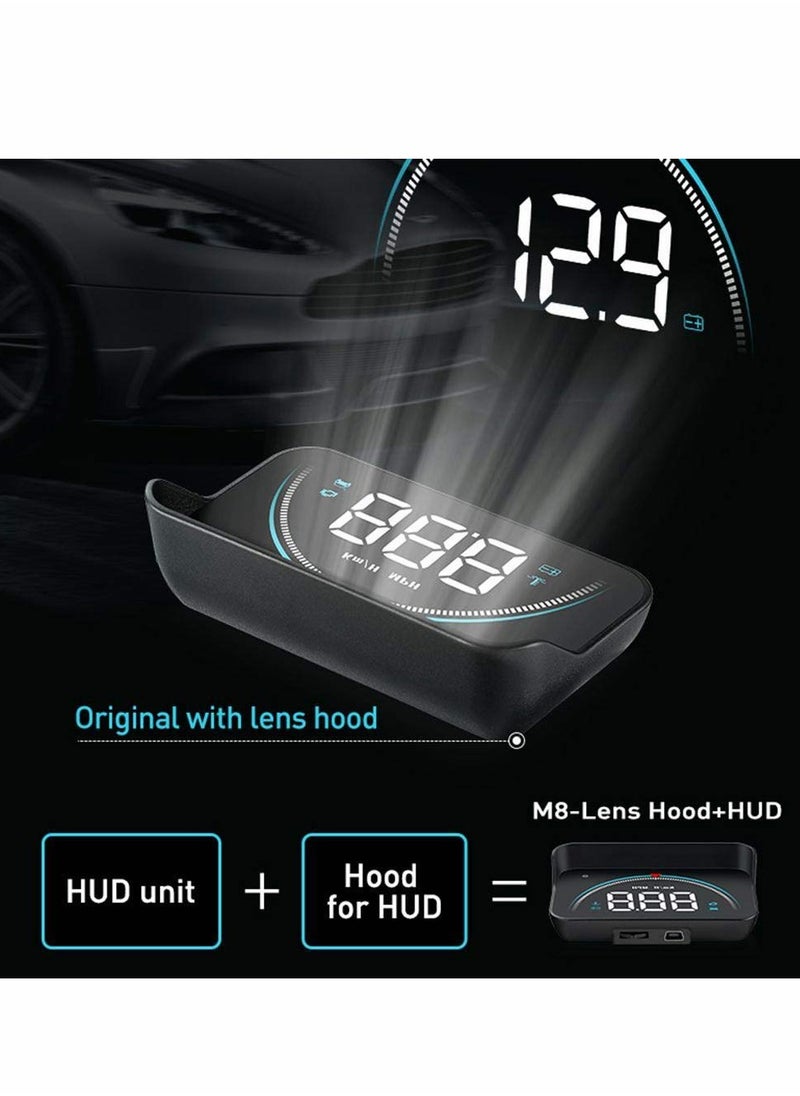 Captaintech Portable 35 Inch HUD Head-up Display Projector with Overspeed Warning Compatible with Cars and Trucks OBD II EUOBD  - Image 5
