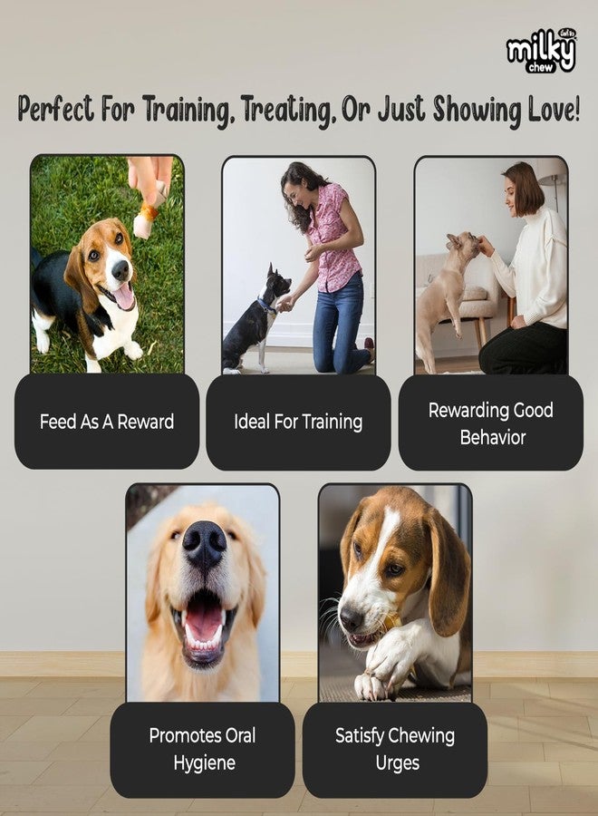 Rena Milky Chew Chicken & Milk Flavoured Bone Dog Treats - Soft Chewy Dog Training Treats, Highly Digestible Reward Snacks for All Dog Breeds, Pack of 4 - Image 4