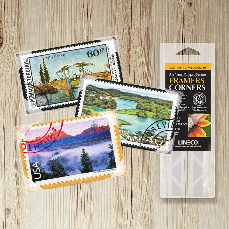 Lineco Archival Polyester Framers Corners - Clear, Acid-Free, 1.375 Inches, Pack of 240 for Mounting Photos and Artwork - Image 5