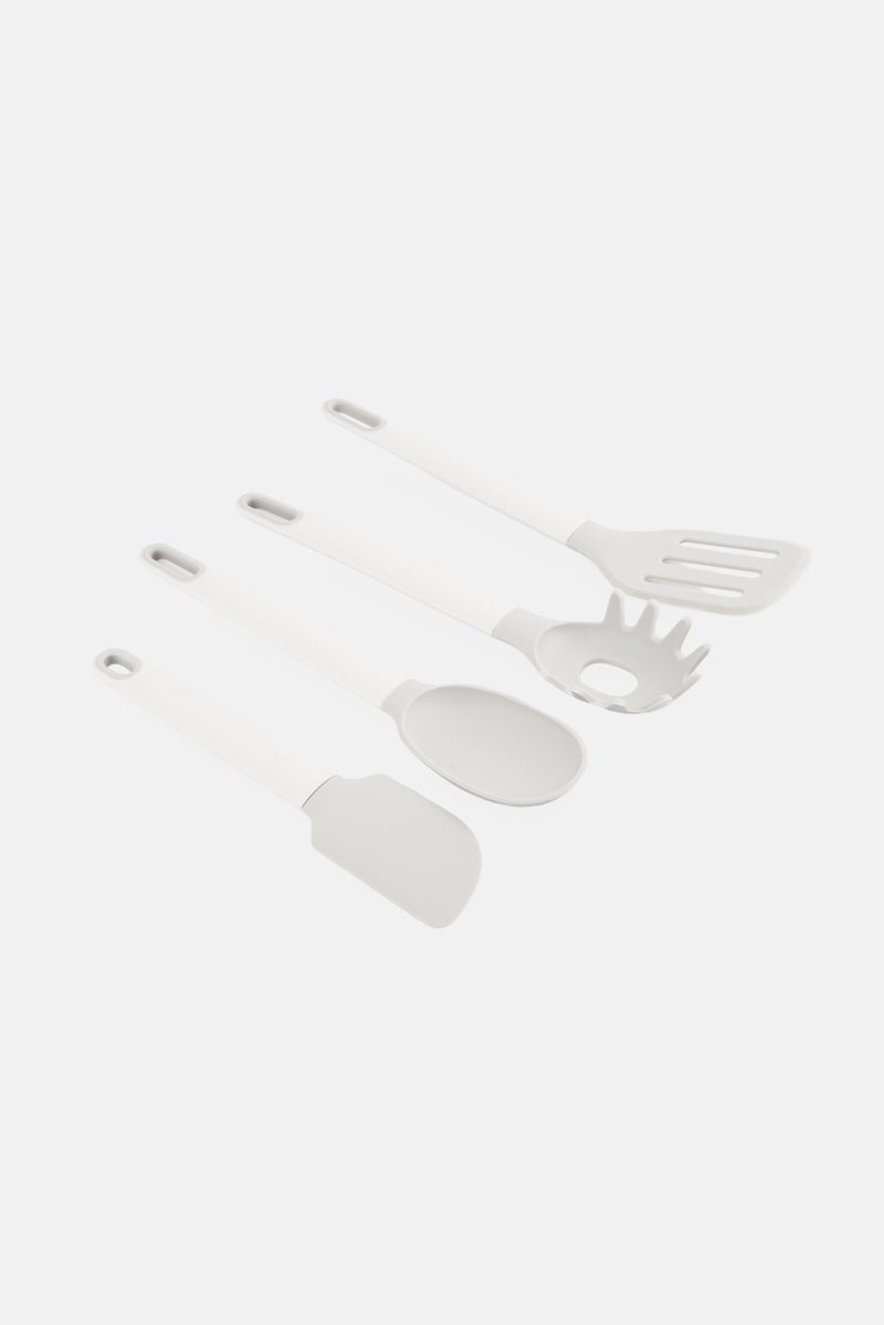 bebe 4 Piece Silicone Utensil Set, Grey  - Image 2