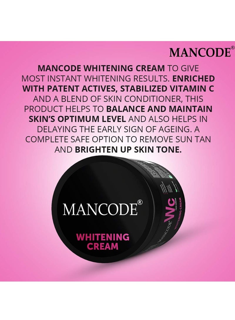 MANCODE Mancode Whitening Cream for Men | 100g | Glowing Radiant Skin | Daily Defence From Pollution | Reduces Acne & Dark Spots | Cream With UV Protect | Everyday Skin Care - Image 2