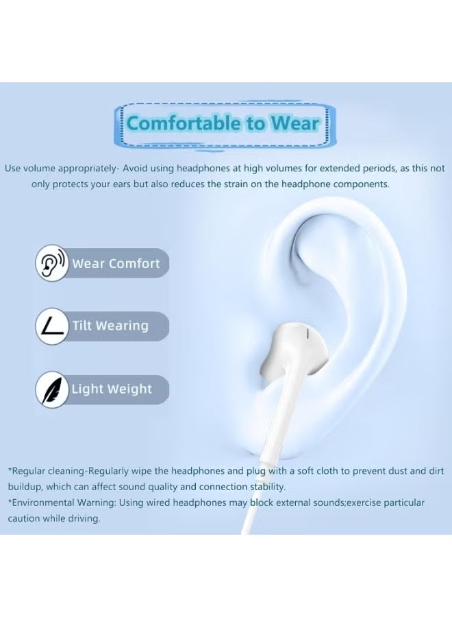 IAF Wired Earbuds with Lightning Connector for iPhone & iPad – Stereo Bass Headphones with Microphone & Volume Control, Noise Isolating In-Ear Earphones Compatible with iPhone 14/13/12/11/X & All Lightning Devices – White - Image 4