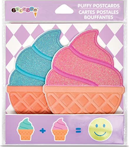 iscream Ice Cream Cones Puffy Post Card Pair with Envelopes - Image 5