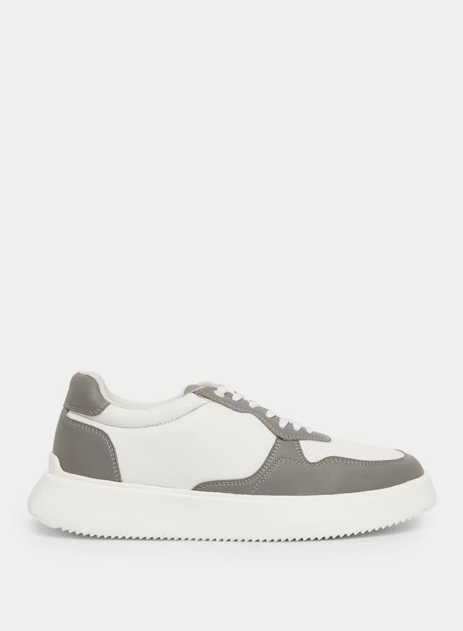ستايلي Styli Color Block Lace Up Sneakers