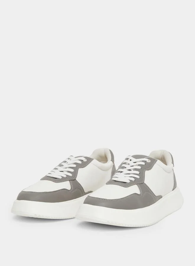 ستايلي Styli Color Block Lace Up Sneakers