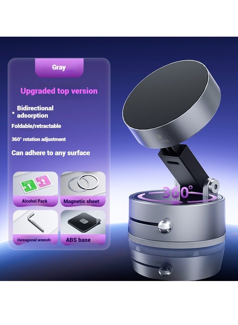 RinGinG Upgraded 360° Rotating Vacuum Suction Magnetic Car Phone Holder, Magnetic Car Phone Holder For Car Dashboard Truck Windshield Table Suitable For Tablets Smartphones Flat Universal Magnetic Kit - Image 1
