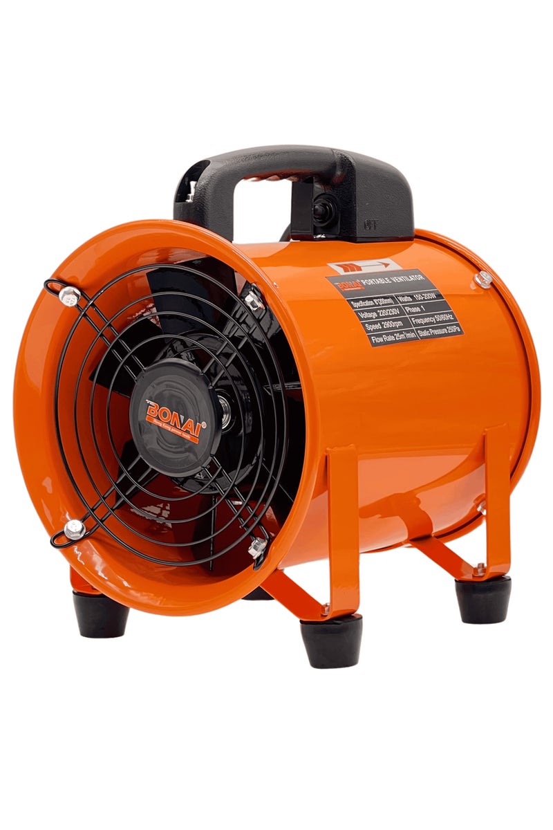 بوناي مروحة تهوية صناعية محمولة مقاس 16 بوصة (400 مم) - سرعة عالية 1100-1500 واط، تدفق هواء 128 متر مكعب/دقيقة، ضغط ثابت 450 باسكال، 2900 دورة في الدقيقة، مناسبة لورش العمل الشاقة، للاستخدام في البناء والتهوية، موديل BN-HK53 - Image 1