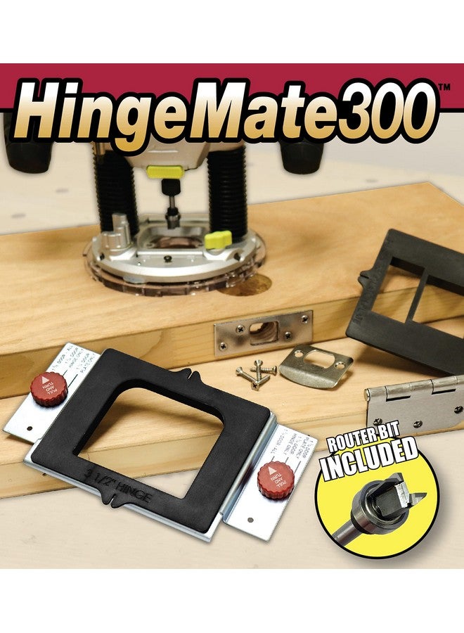 مايلكرافت مجموعة تركيب مفصلات الأبواب Milescraft 1213 Hinge Mate 300 - مجموعة تركيب مفصلات الأبواب الكاملة مع قوالب مزلاج ولوحة تثبيت. للاستخدام على الأبواب وعتبات الأبواب. - Image 3