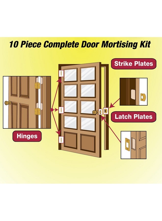 مايلكرافت مجموعة تركيب مفصلات الأبواب Milescraft 1213 Hinge Mate 300 - مجموعة تركيب مفصلات الأبواب الكاملة مع قوالب مزلاج ولوحة تثبيت. للاستخدام على الأبواب وعتبات الأبواب. - Image 4