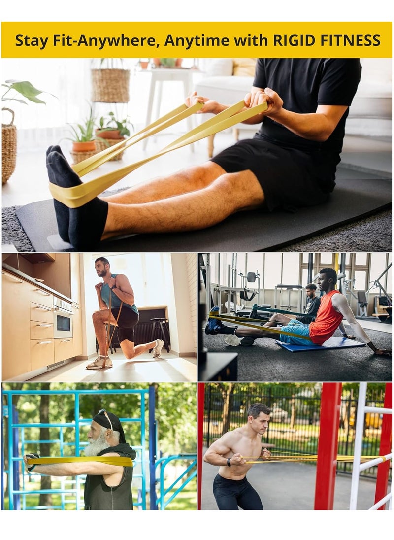 RIGID FITNESS Single Resistance Band - Heavy Duty Rubber Band with Strong Resistance, Pull-Up Assistance Band, Stretching Workout, Bodybuilding, Home Exercise Band _Paige  - Image 5