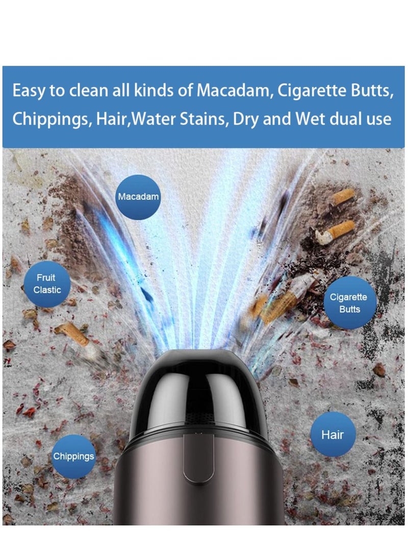 مكنسة كهربائية للسيارة لاسلكية، 6000 باسكال، مكنسة كهربائية محمولة بقوة 6000 باسكال، بطارية قابلة للشحن 4000 مللي أمبير في الساعة مع ضوء LED، مكنسة كهربائية جافة ورطبة خفيفة الوزن للمنزل - Image 4