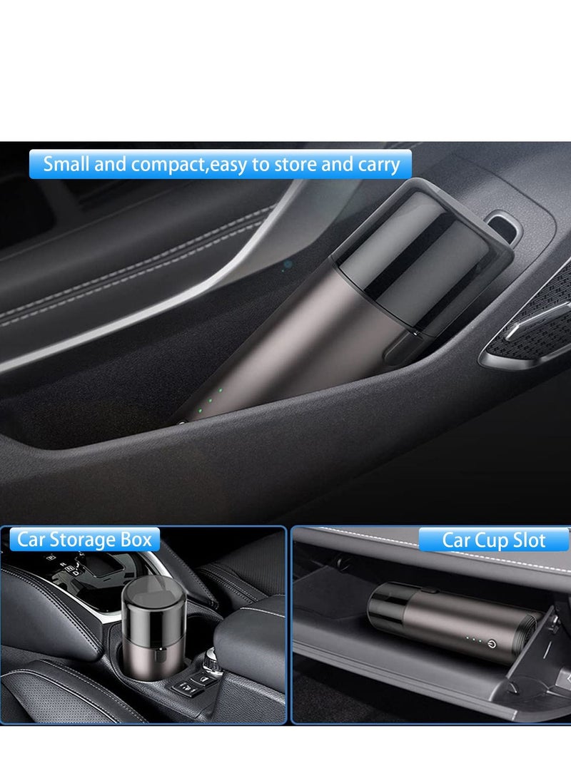 مكنسة كهربائية للسيارة لاسلكية، 6000 باسكال، مكنسة كهربائية محمولة بقوة 6000 باسكال، بطارية قابلة للشحن 4000 مللي أمبير في الساعة مع ضوء LED، مكنسة كهربائية جافة ورطبة خفيفة الوزن للمنزل - Image 2