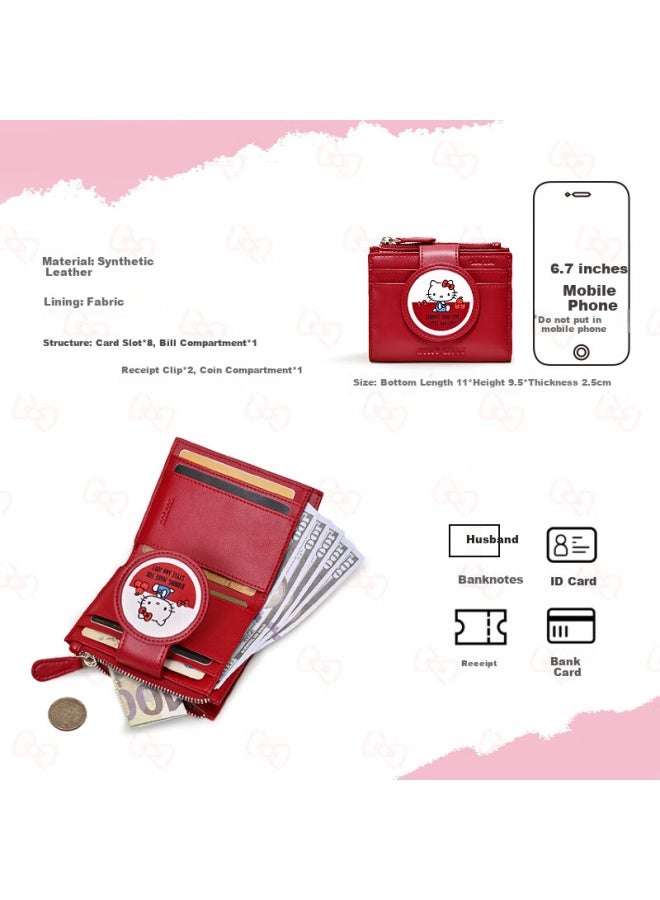 Toutou Short Wallet For Women, okitty Kt Card Holder, Coin Purse, Birthday Gift For Childre - Image 3