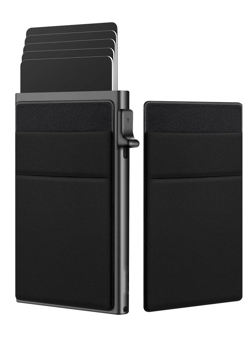 SOLARAE Slim Card Holder Wallet - Minimalist Pop up Leather Wallet for Men RFID Blocking - Image 1