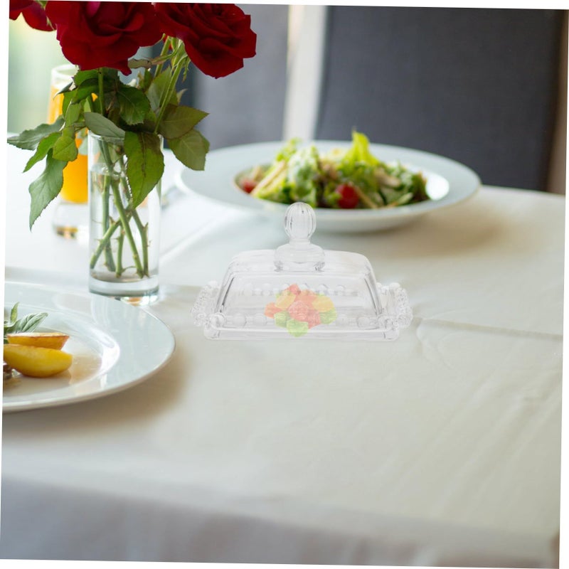 Glass Butter Dish With Lid Reusable Butter Keeper Container Transparent For Kitchen Countertop Storage - Image 5