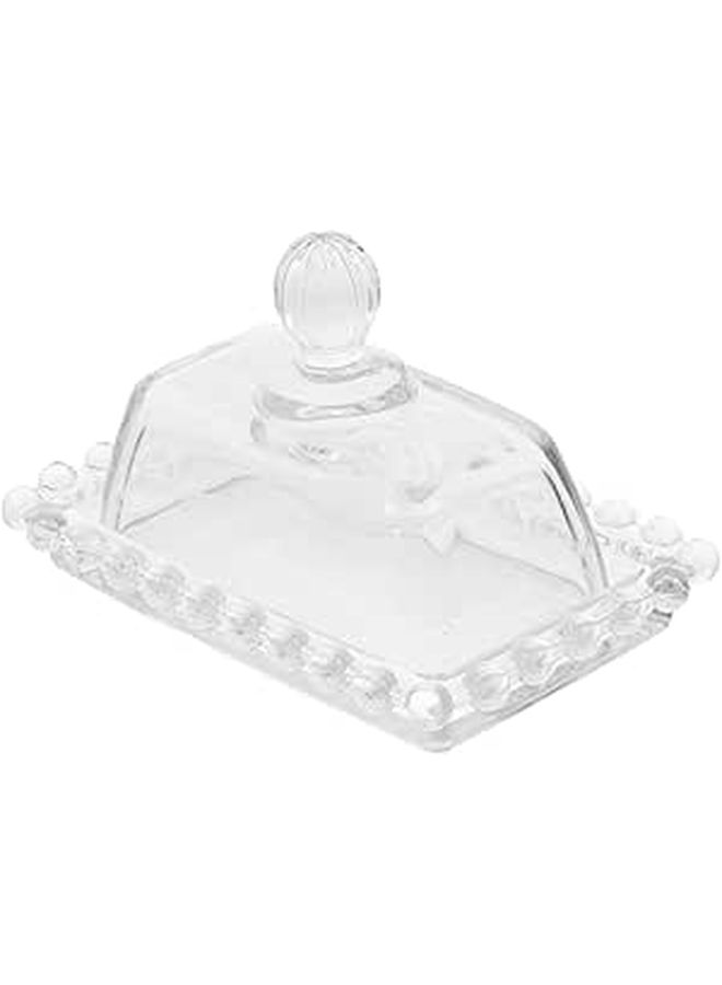 Glass Butter Dish With Lid Reusable Butter Keeper Container Transparent For Kitchen Countertop Storage - Image 1