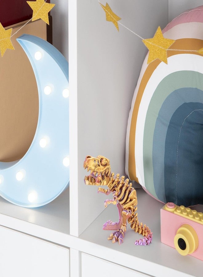 FunisFun 3D Printed Dragon with Articulated Bones for Adult, 3D Printed Dinosaur Fidget Toys Decor for Stress Relief (Red-Gold-Purple, 1P) - Image 5