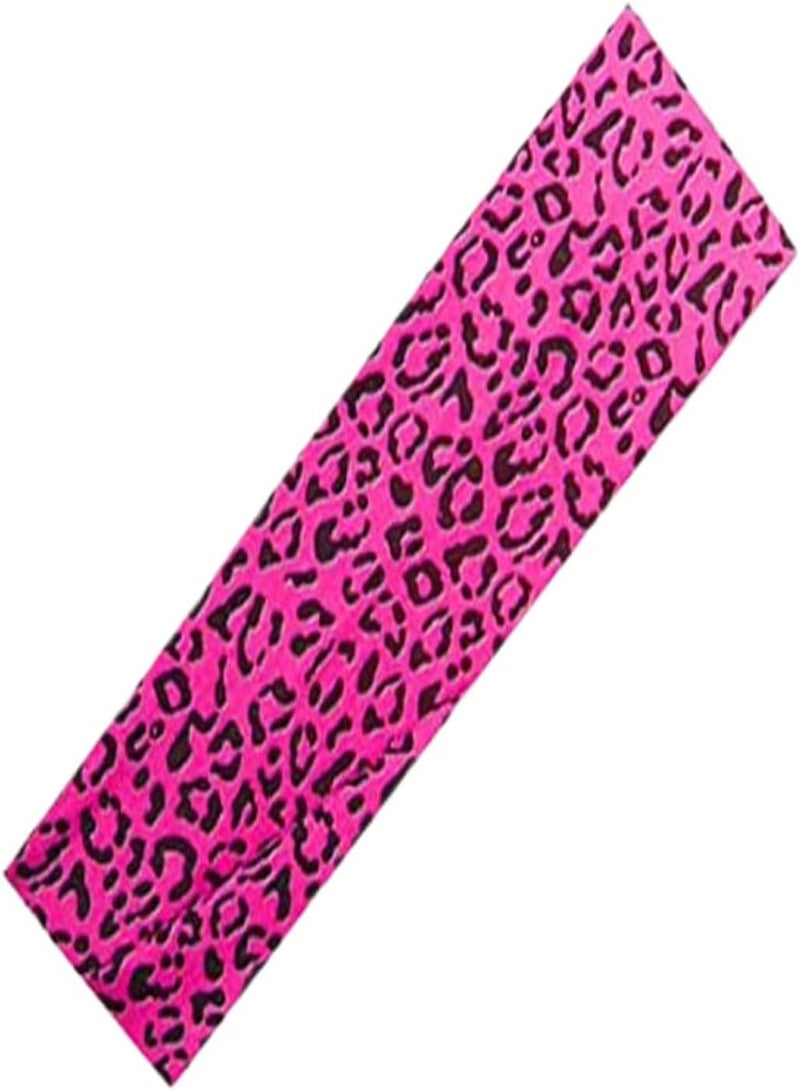 GGOOT Nice Sports Hair Bands Cheetah Leopard Printing Cotton Stretch Headbands Bandage on Head Gum Turban Bandanas Autumn Winter D, Sports Yoga Headband  - Image 5
