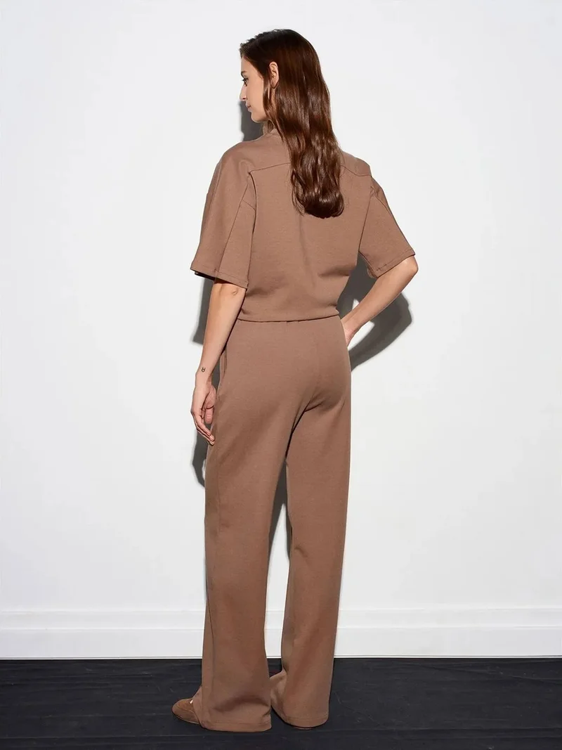 ديلفين Dilvin Wide-leg Knit Trousers