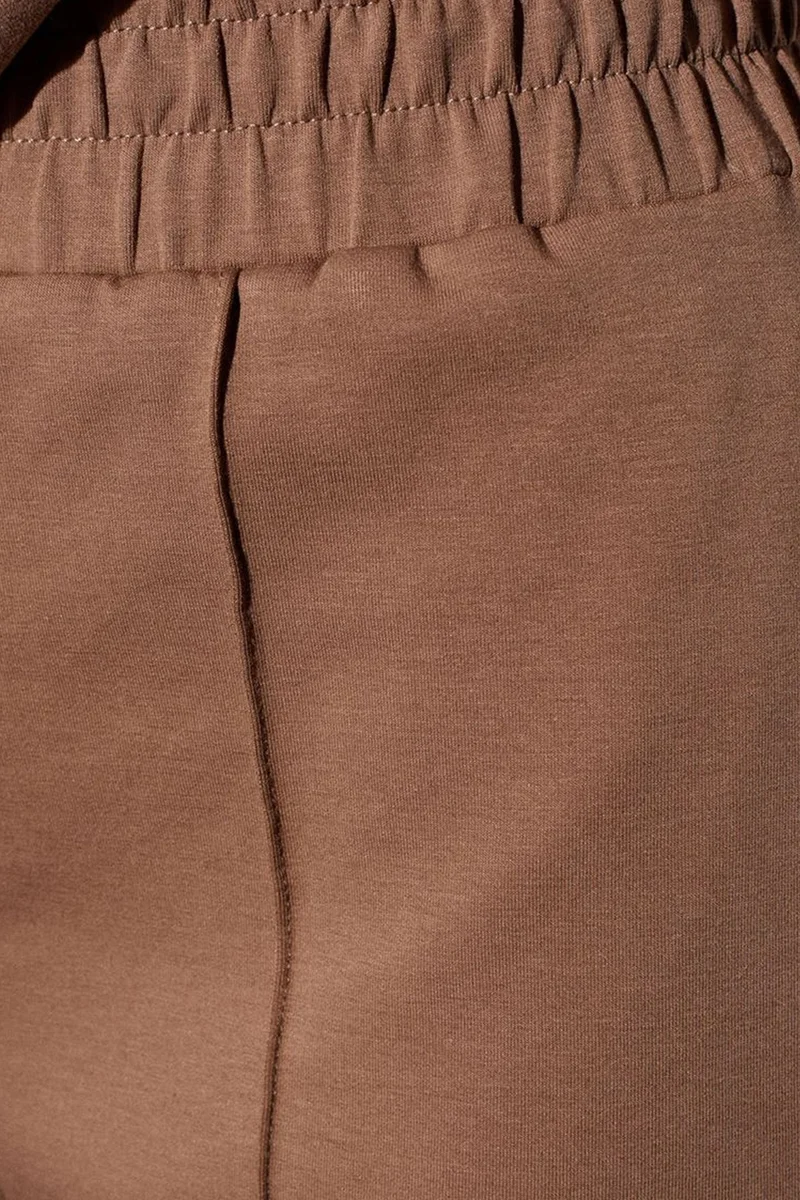 Dilvin Mocha Brown DILVIN Wide-leg Knit Trousers for Women | Best Price UAE