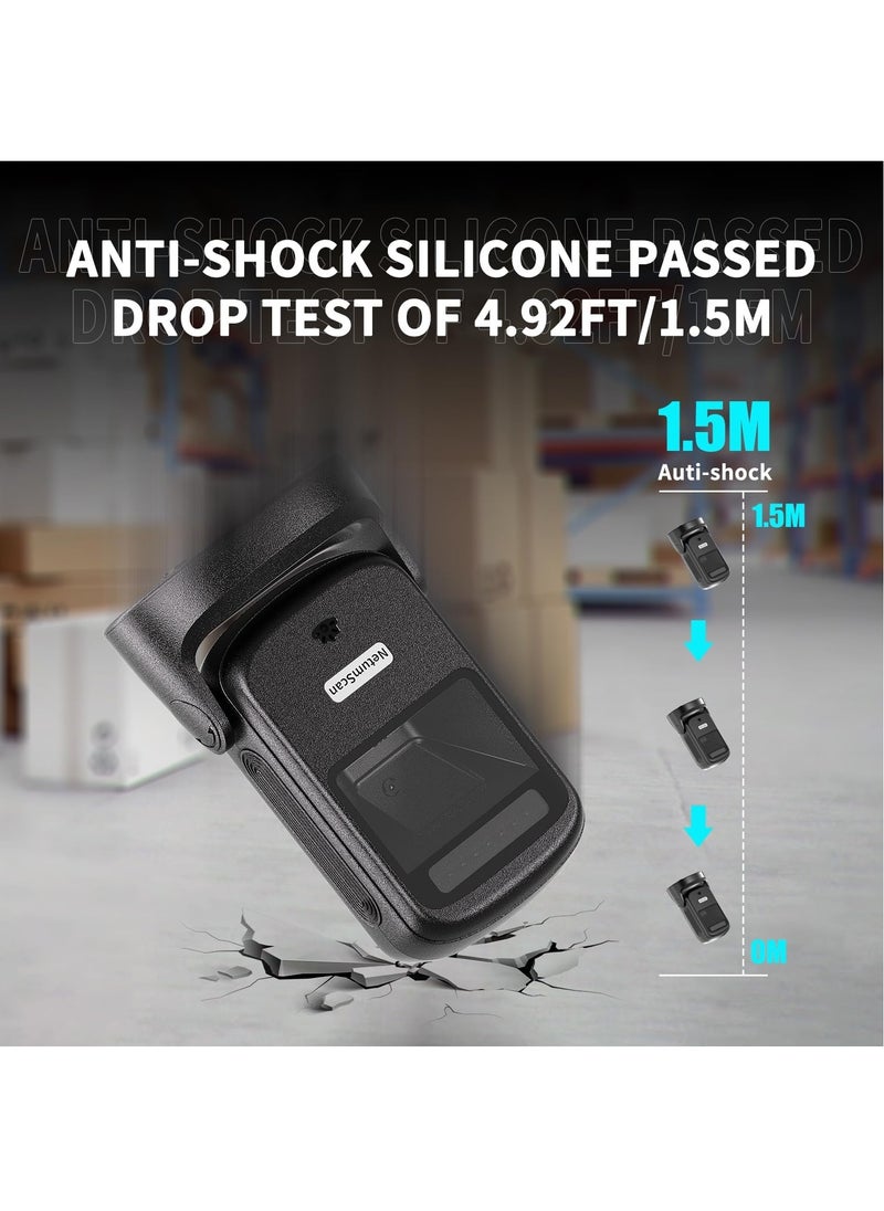Automatic Barcode Scanner USB Wired - Hands-Free Desktop 1D/2D/QR Barcode Reader with 1M CMOS Sensor, Omnidirectional Scanning for Retail Store, Warehouse, Supermarket, Library, POS System