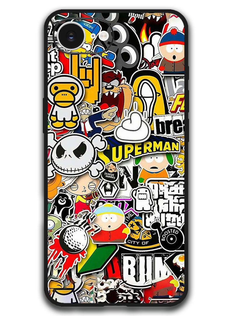 Theodor Case Compatible with Apple iPhone 17e / 16e 6.1 Inch Protection Shockproof Bumper Cover - superhero tags - Image 1
