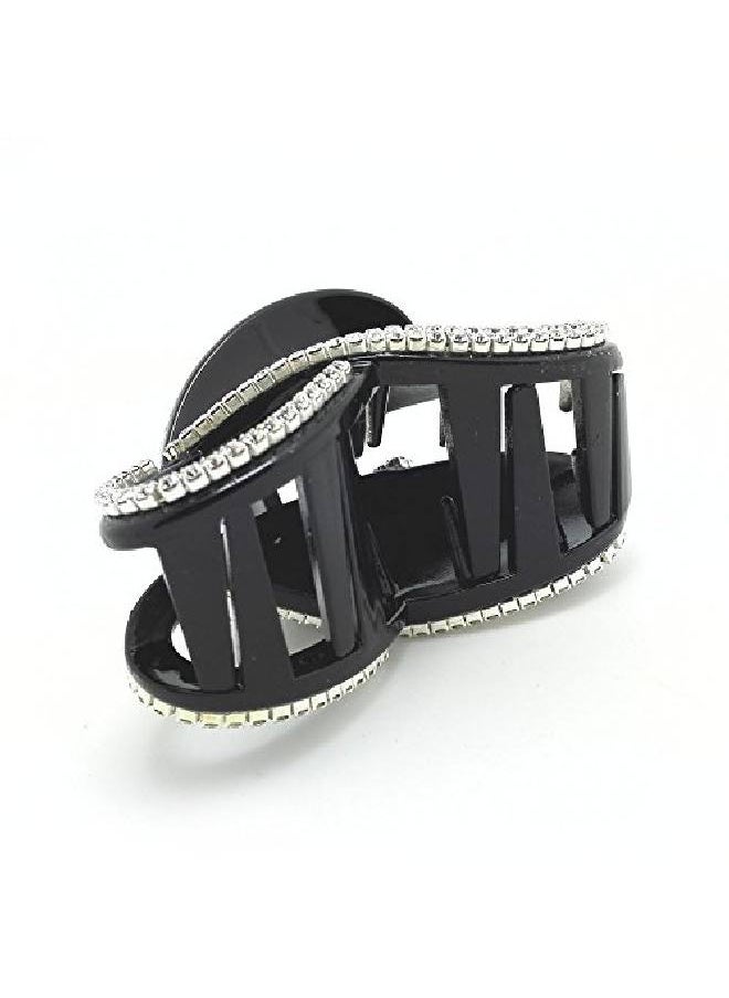 Meilliwish - Diamond Butterfly Hair Clip Claw (D14)(Black) - Image 1