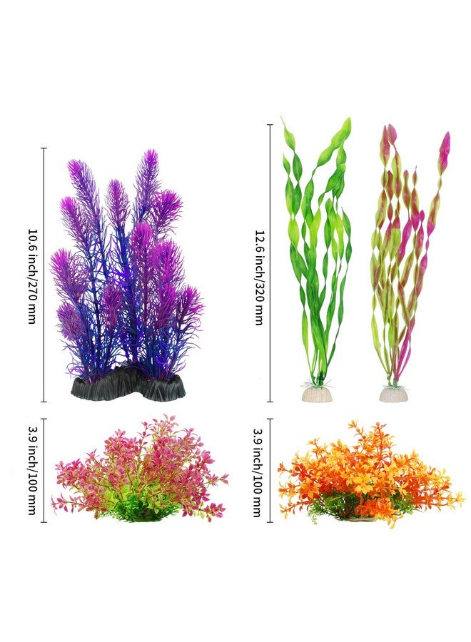 MYLIFEUNIT MyLifeUNIT Artificial Aquarium Plants, Plastic Fish Tank Plants for Aquarium Decorations, Pack of 7 (Style B) - Image 4