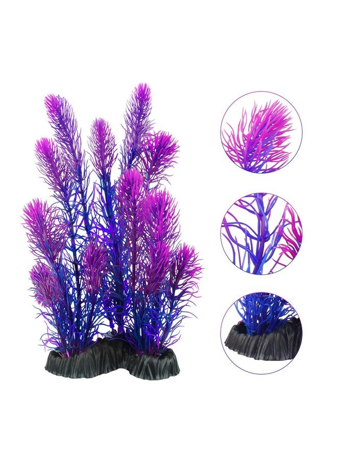 MYLIFEUNIT MyLifeUNIT Artificial Aquarium Plants, Plastic Fish Tank Plants for Aquarium Decorations, Pack of 7 (Style B) - Image 2